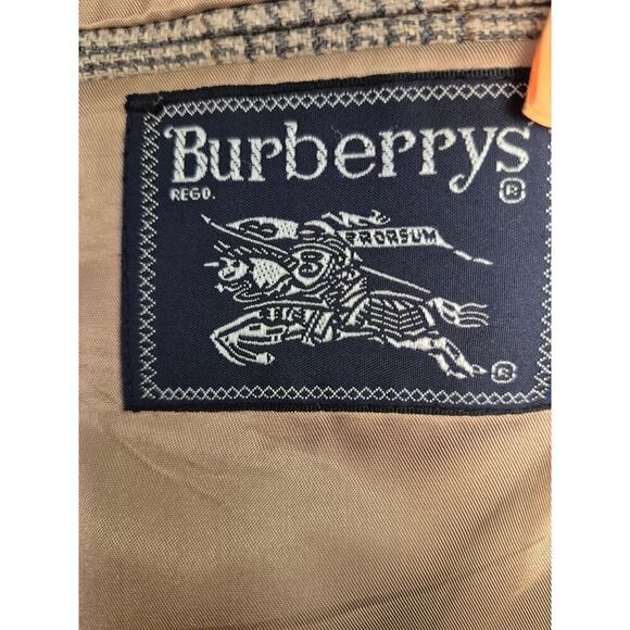 VTG Burberry Wool Tweed Plaid Blazer, Brown/Beige/Grey Tweed 40 R - Picture 4 of 6